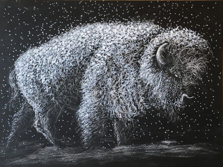 Grey Ivor Morris, ‘Bison in Snowstorm’, 2019