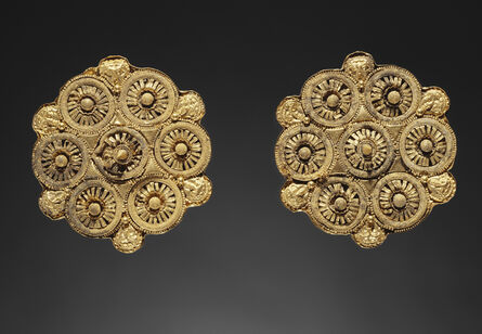 ‘Pair of Disk Earrings’,  late 6th century B.C.
