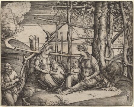 Jacopo de' Barbari, ‘Holy Family with Saint Elizabeth and the Infant Saint John the Baptist’, ca. 1499/1501