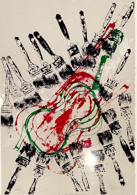 Arman, ‘Empreintes de violons et pinceaux’, ca. 1970
