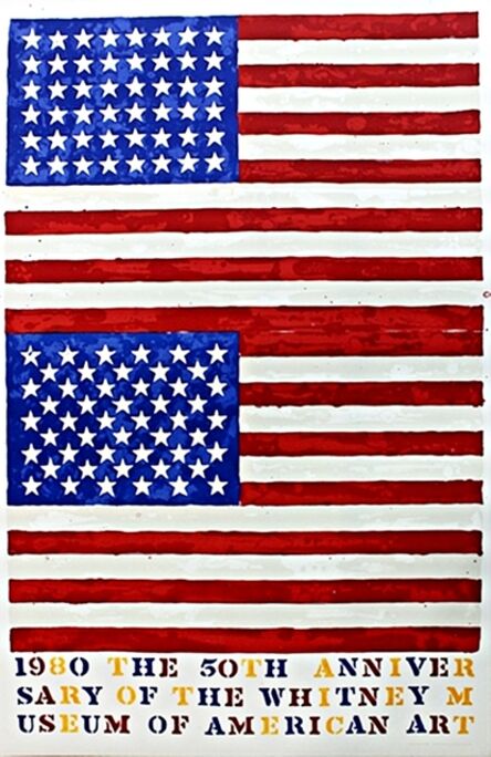 Jasper Johns, ‘50th Anniversary of the Whitney Museum of American Art in New York City (Two Flags)’, 1979