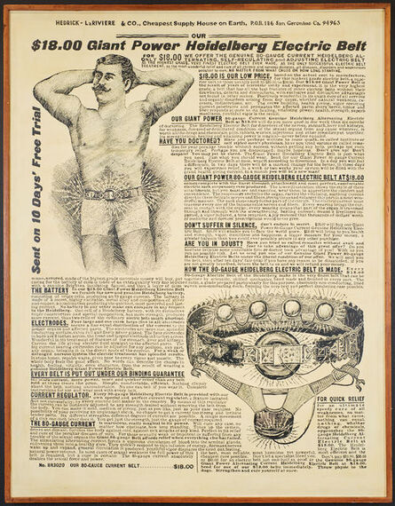 Wally Hedrick, ‘$18.00 Giant Power Heidelberg Electric Belt’, 1973