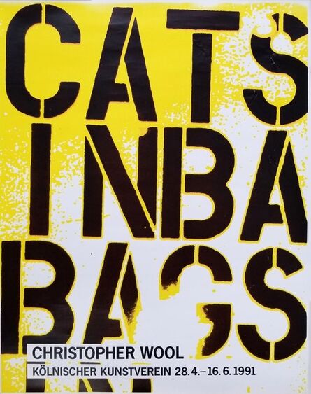 Christopher Wool, ‘Kölnischer Kunstverein (Cats in Bags, Bags in River)’, 1991