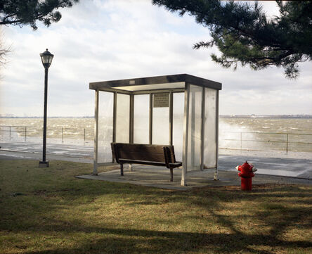 Lisa Kereszi, ‘Bus Stop with Sea Spray, Governor's Island, NY’, 2003