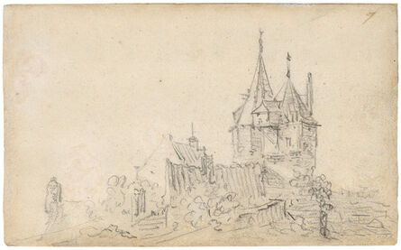 Jan van Goyen, ‘A small castle with two towers’, 1650