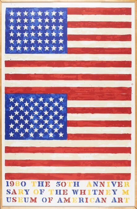 Jasper Johns, ‘Two Flags (50th Anniversary of the Whitney Museum)’, 1980