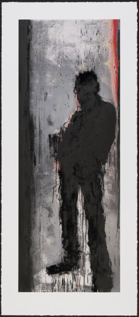 Richard Hambleton, ‘Standing Shadowman Black and Silver’, 2021