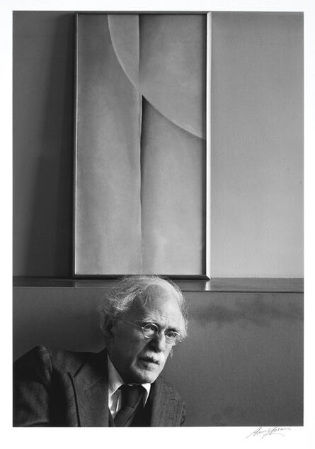 Ansel Adams, ‘Alfred Stieglitz and Painting by Georgia O'Keeffe, at An American Place, New York City’, 1939
