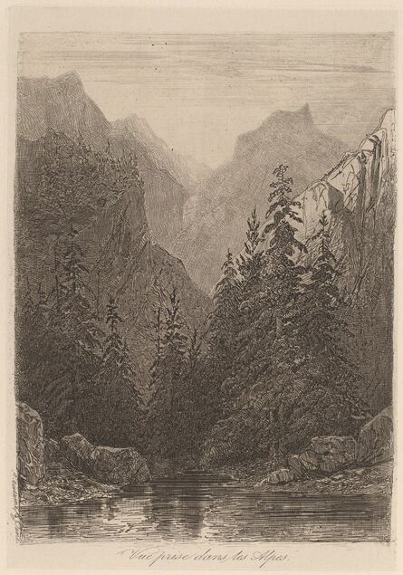Alexandre Calame, ‘Vue prise dans les Alpes’, 1840/1850