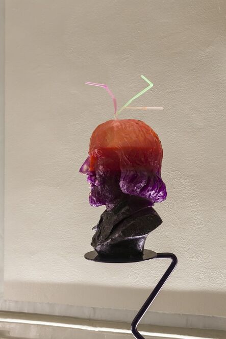 Nathaniel Mellors, ‘Half-Drunk Purple-Orange Shakespeare (with Teeth & 3 Straws)’, 2014