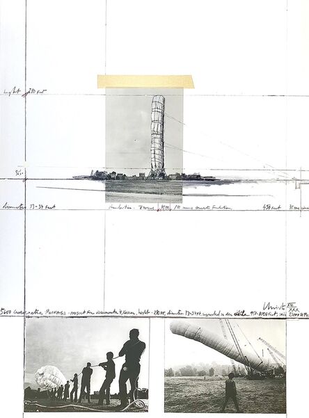 Christo, ‘5600 m Package-Project for Documenta 4, Kassel (from the portfolio "For Joseph Beuys")’, 1986