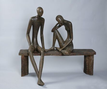 Ruth Bloch, ‘Couple on a bench’, 2018