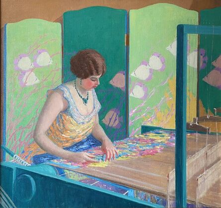 Harry L. Hoffman, ‘The Artist's Wife at the Loom’, ca. 1915
