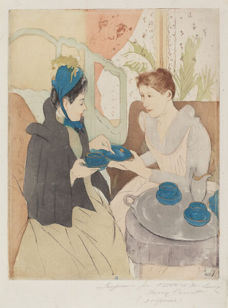 Mary Cassatt, ‘Afternoon Tea Party’, 1890/1891