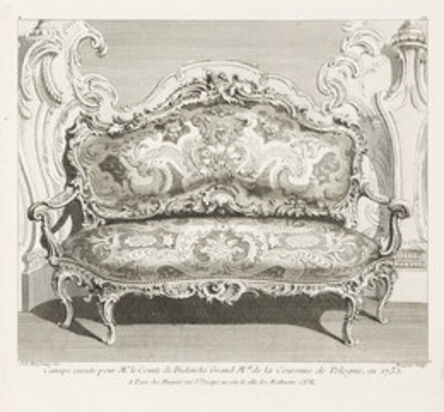 Juste-Aurèle Meissonnier, ‘Canapé executé pour Mr. le Comte de Bielinski Grand M.al de la Couronne de Pologne, 4th Plate’, 1735