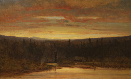 George Inness, ‘Campfire at Sunset’, 1867