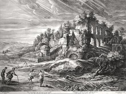 Schelte Adams Bolswert, ‘Landscape with the Ruins of Mount Palatine in Rome’, ca. 1600s