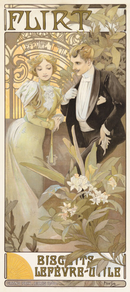 Alphonse Mucha, ‘Flirt Biscuits’, 1899