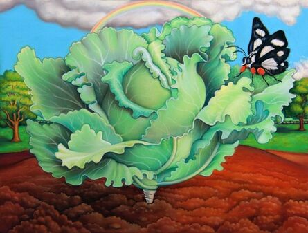 Emma Steinkraus, ‘Cabbage with Eight-spotted Forester Moth’, 2021
