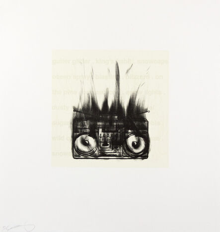 Gary Simmons, ‘Flaming Boom Box’, 2005