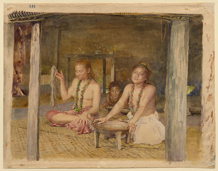 John La Farge, ‘Siva with Siakumu Making Kava in Tofae's House’, ca. 1893