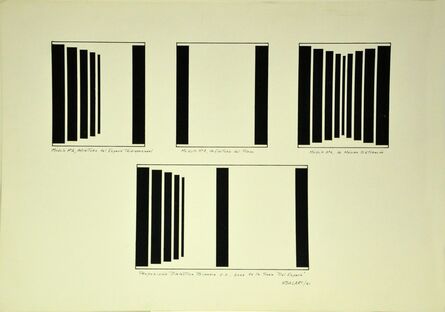 Waldo Balart, ‘Proposición dialéctica binaria 2:1, base de la serie "Del espacio"’, 1981