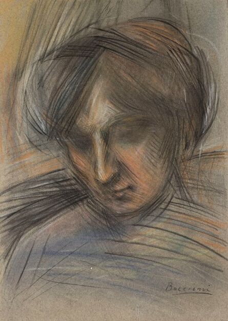 Umberto Boccioni, ‘Testa femminile’, 1908-1909