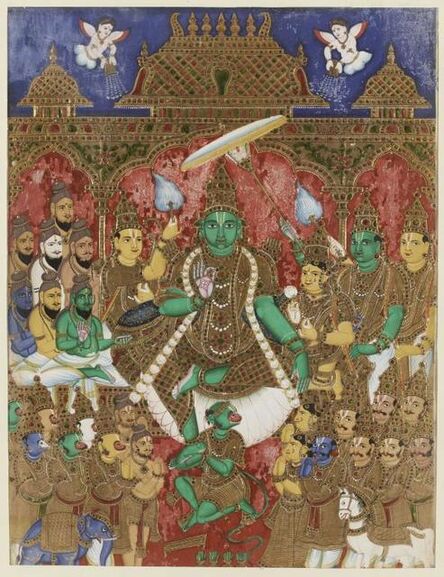 ‘Coronation of Rama, Scenes from Ramayana’, 18th century
