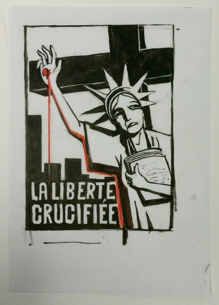 Tomi Ungerer, ‘Liberté Crucifiée’, January 9-2015
