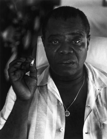 Herb Snitzer, ‘Louis Armstrong, On his bus en route to Tanglewood’, 1960-printed 1995