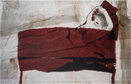 Azade Köker, ‘Red Figure Lying Down’, 2017