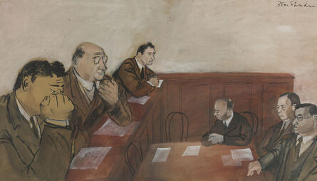 Ben Shahn, ‘Senate Hearing, Lafollette and Thomas’, 1937