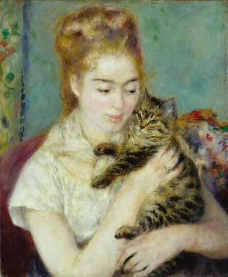 Pierre-Auguste Renoir, ‘Woman with a Cat’, ca. 1875