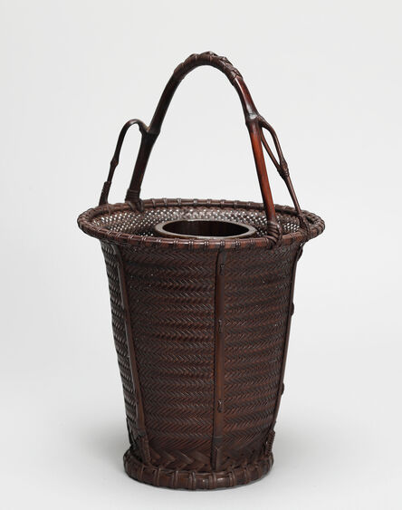 Maeda Chikubōsai II, ‘Natural bamboo handled flower basket’, mid to late 20th century