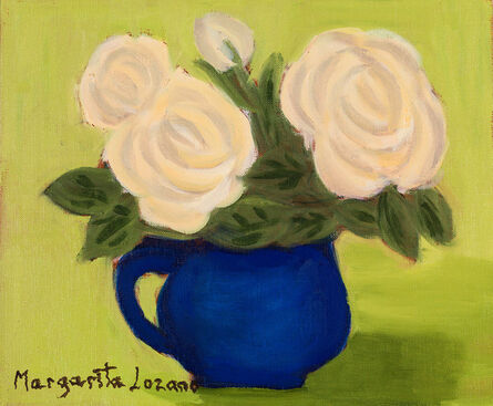 Margarita Lozano, ‘Blue Vase with Roses’, 2019