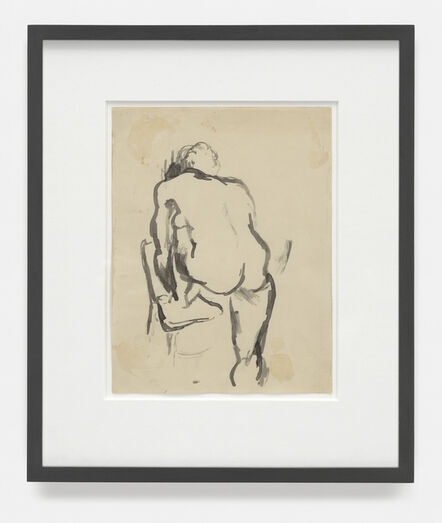 Allan Kaprow, ‘Nude with Foot on Chair, Leaning Forward’, 1953