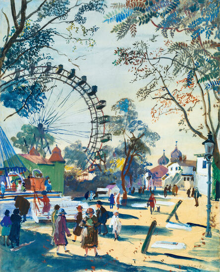 Oskar Laske, ‘Wiener Prater and the Ferris Wheel’, ca. 1930
