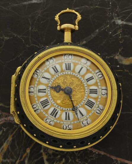F. Gaudin à Nyon, ‘Triple cased, repoussé, half quarter repeating verge watch ’, ca. 1750