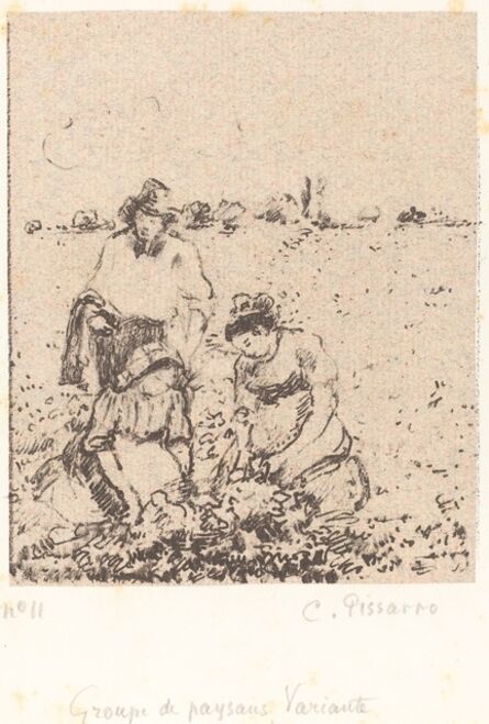 Camille Pissarro, ‘Groupe de paysans (Group of Peasants)’, ca. 1899