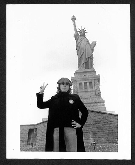 Bob Gruen, ‘John Lennon - Statue of Liberty Liberty Island. NYC’, 1974