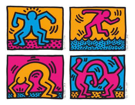 Keith Haring, ‘Pop Shop II  Complete Portfolio (four pieces)’, 1988