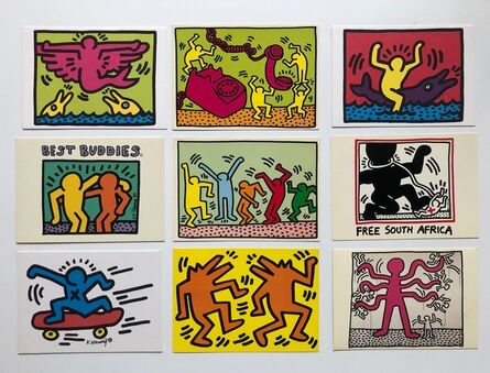 Keith Haring, ‘18 untitled postcards’, 1983-88