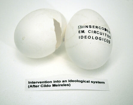 Henrik Olesen, ‘Intervention into an ideological system (After Cildo Meireles)’, 2003