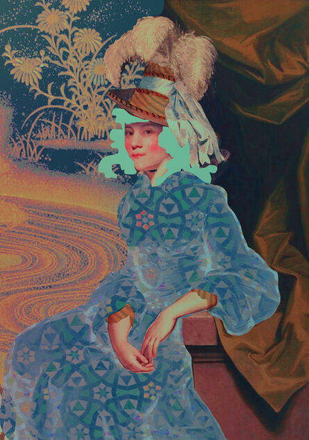 Deming King Harriman, ‘Surreal Grail IV (feathered hat, rosy cheeks)’, 2019