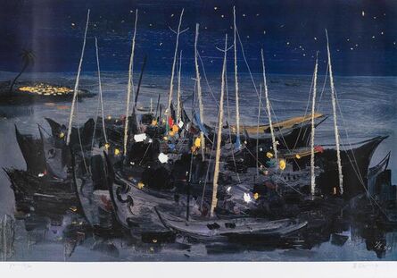 Wu Guanzhong, ‘Night of the sea 海之夜’, 1999
