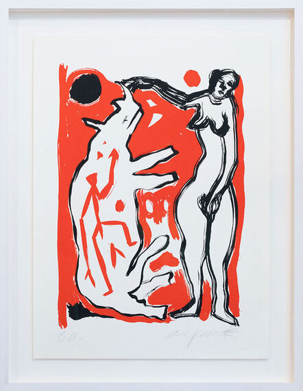 A.R. Penck, ‘Nashorn mit Frau’, 1991