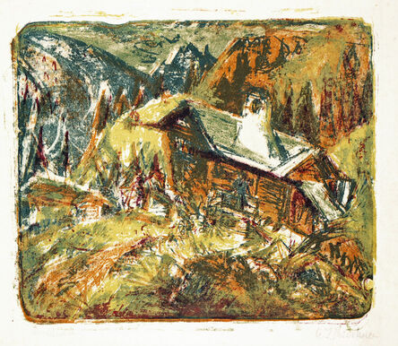 Ernst Ludwig Kirchner, ‘Berghaus (Mountain House)’, 1919