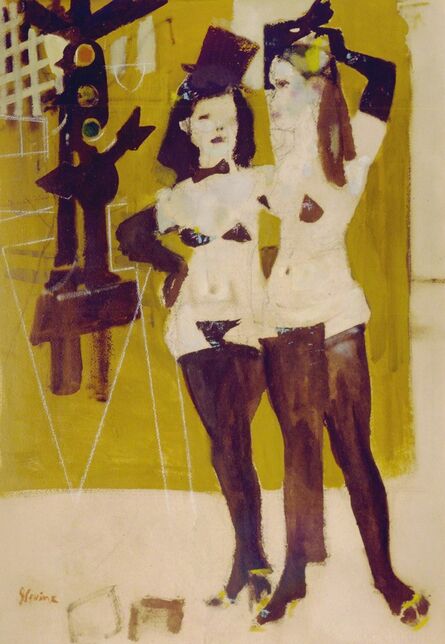 Jack Levine, ‘Girls From Fleugel Street (Study)’, 1958