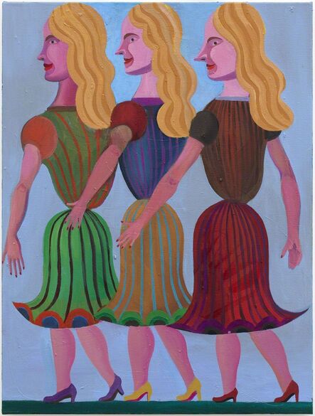Christoph Ruckhäberle, ‘Fruhling (three blond woman in profile)’, 2011