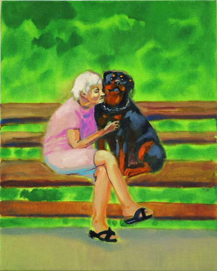 Izabella Volovnik, ‘Old Lady with a Rottweiler’, 2019